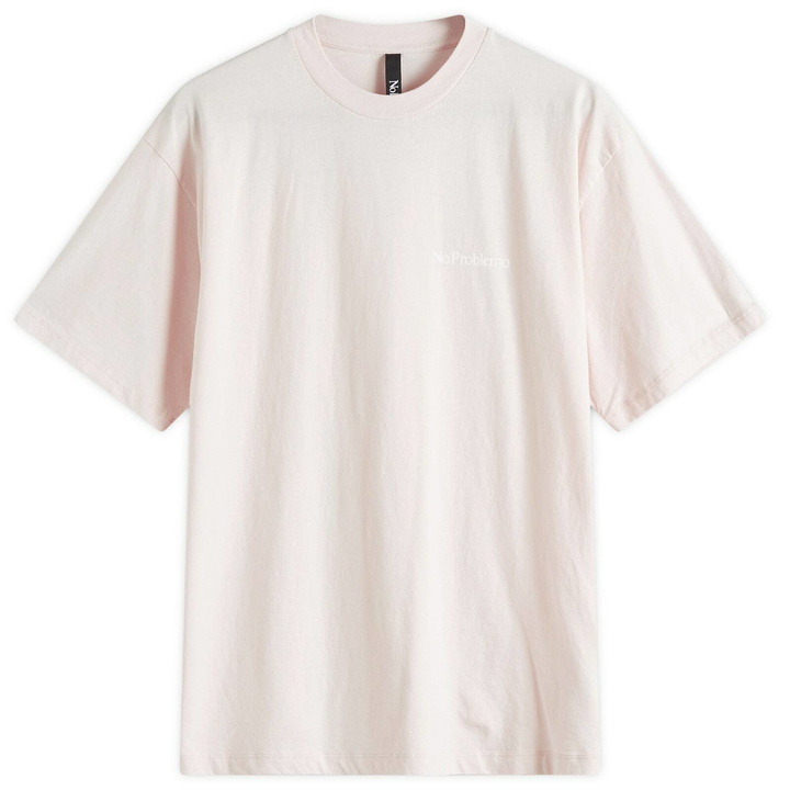 Photo: No Problemo Men's Mini Problemo SS T-Shirt in Pale Pink