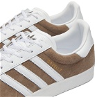 Adidas Gazelle 85 Sneakers in Earth Strata/White/Gold Met.