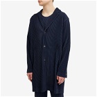 Homme Plissé Issey Miyake Men's Pleated Single Breasted Jacket in Navy