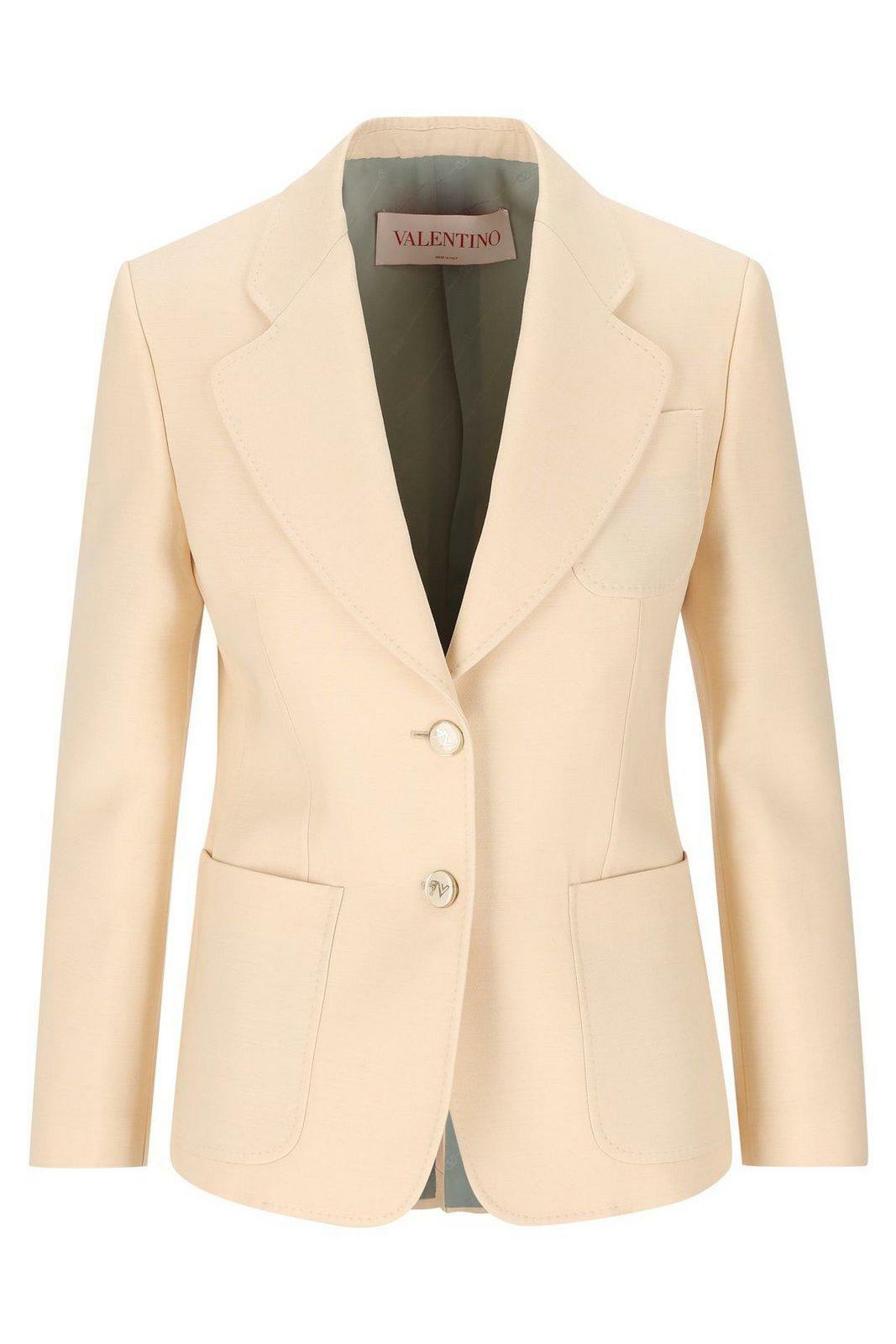 Valentino Garavani Camel Wool Blend Coat Valentino Garavani