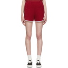 Maison Kitsune Red Terry Sport Shorts