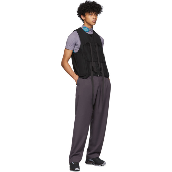 Keenkee Purple and Blue Fitted Turtleneck T-Shirt