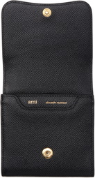 AMI Paris Black Leather Paris Paris Wallet