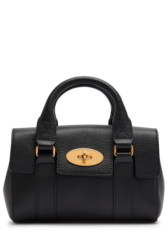 Photo: Mulberry Heritage Bayswater Mini Grained Leather Cross-body bag - Black - One Size