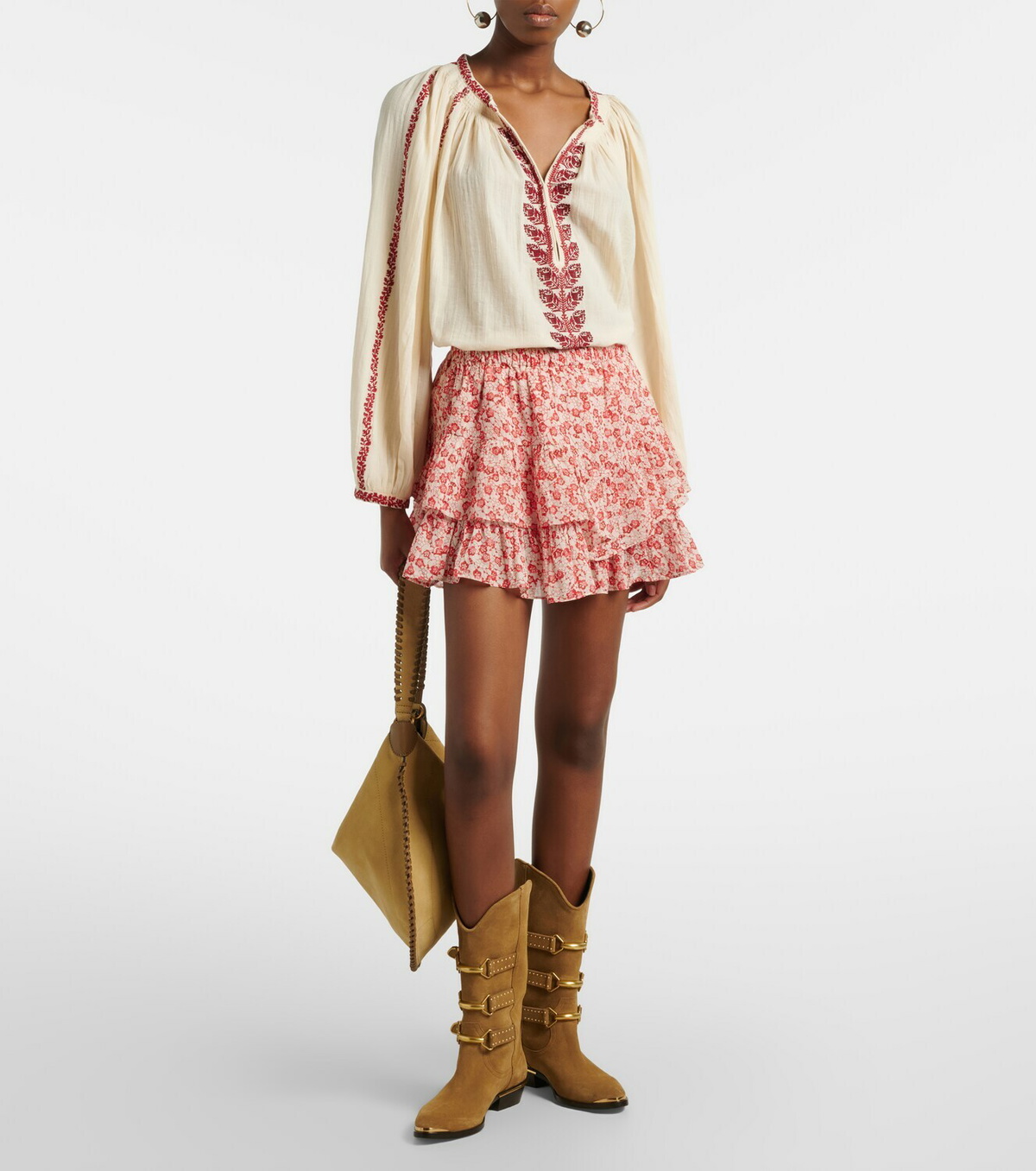 Marant Etoile Jocadia floral cotton skort