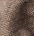 Anderson & Sheppard - Herringbone Wool-Tweed Flat Cap - Brown