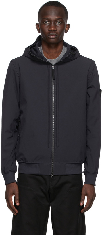 Photo: Stone Island Navy Light Soft Shell-R Jacket