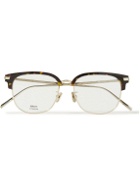 Berluti - Square-Frame Gold-Tone and Tortoiseshell Acetate Optical Glasses