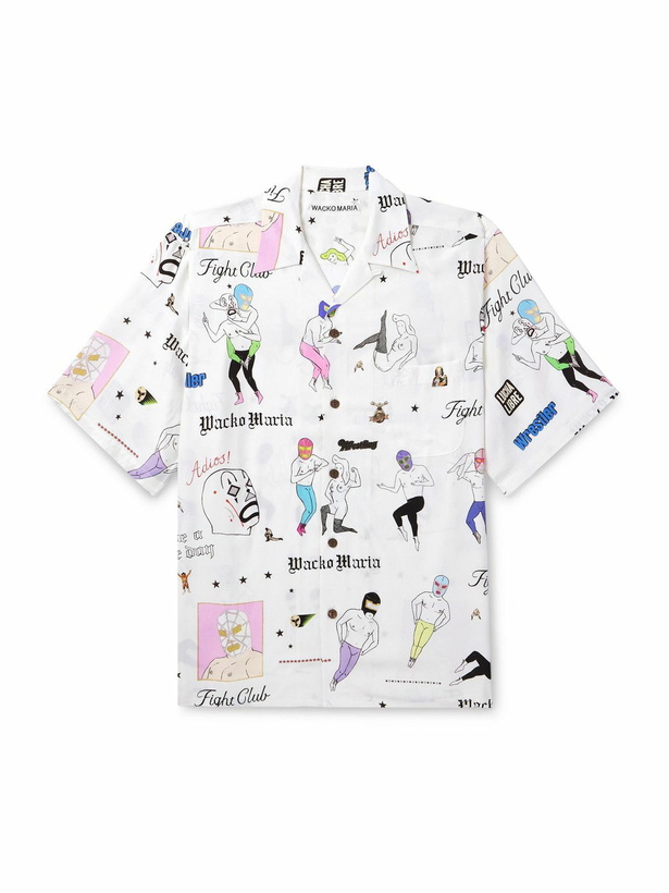 Photo: Wacko Maria - Type-10 Convertible-Collar Printed Matte-Satin Twill Shirt - White