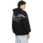 Represent Black Printed 'Owners Club' Script Hoodie