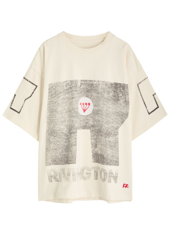 Photo: Rivington Roi Rebis Nature Of Man Printed Cotton T-shirt White
