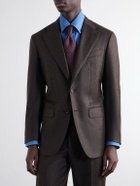 Thom Sweeney - Wool-Blend Flannel Suit Jacket - Brown