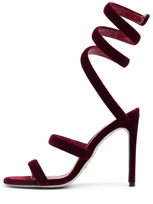 Photo: RENÉ CAOVILLA 105mm Cleo Velvet Sandals