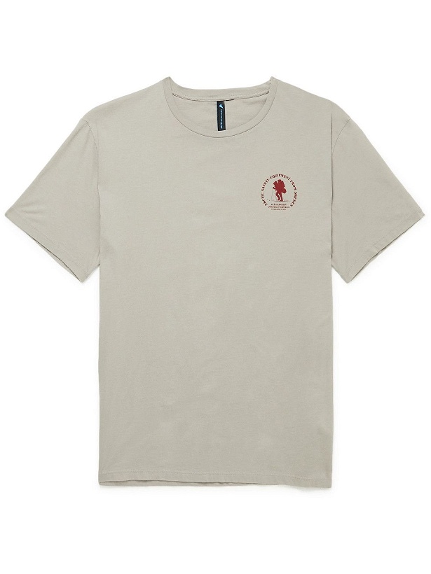 Photo: Klättermusen - Runa Equipment Cotton-Blend Jersey T-Shirt - Gray