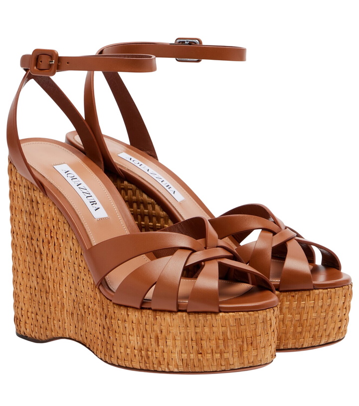 Photo: Aquazzura Copacabana leather wedge sandals