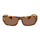 Versace Tortoiseshell Rectangular Sunglasses