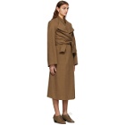 Lemaire Brown Wool Knotted Coat