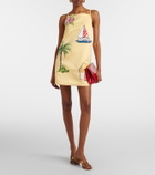 Leo Lin Leia beaded patch-appliqué minidress