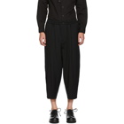 Yohji Yamamoto Black Button Wool Trousers