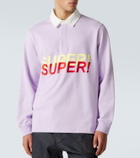 JW Anderson Embroidered cotton jersey polo shirt