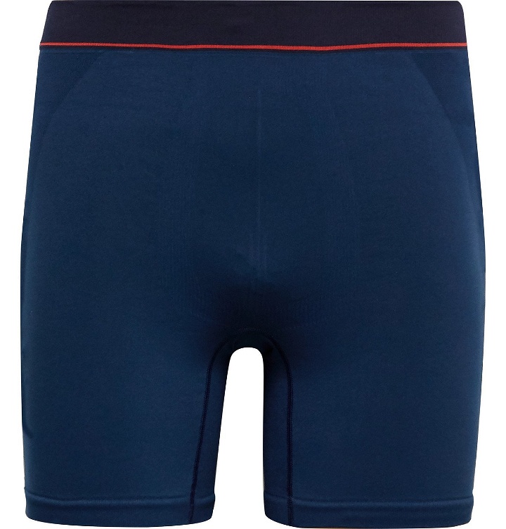 Photo: Hamilton and Hare - Sports Stretch-Jersey Trunks - Blue