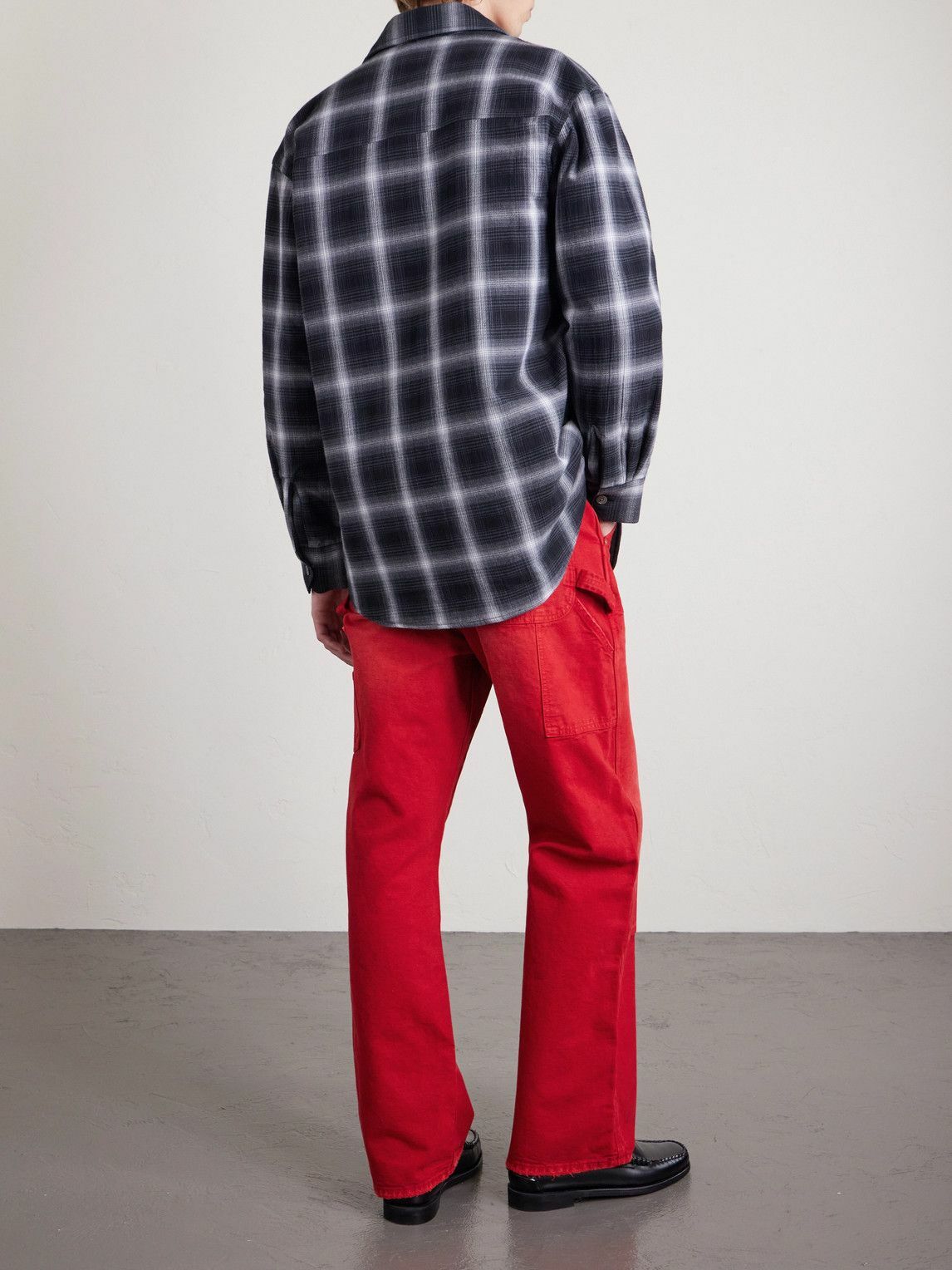 Cherry Los Angeles - Wide-Leg Cotton-Canvas Trousers - Red