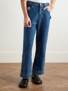 BODE - Knolly Brook Straight-Leg Embroidered Jeans - Blue