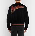 Palm Angels - Logo-Embellished Cotton-Corduroy Bomber Jacket - Men - Black