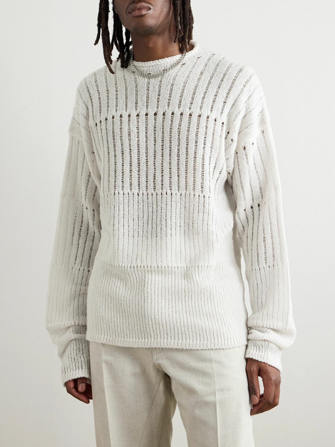 Rick Owens - Oversized Open-Knit Virgin Wool-Blend Sweater