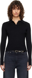 mfpen Black Partial Placket Polo
