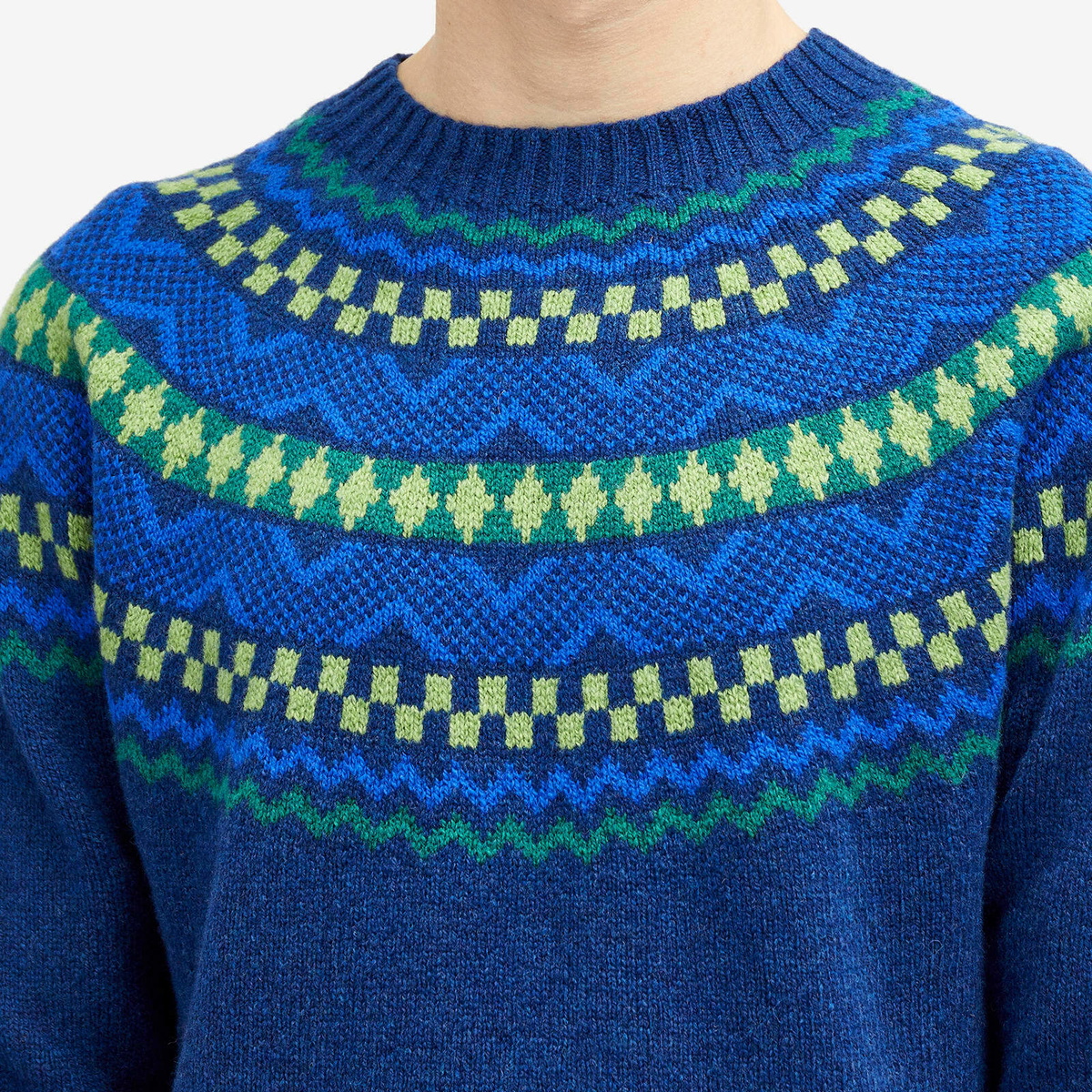 Country Of Origin Men's Soho Fairisle Knit Jumper in Cosmic