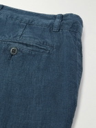 Portuguese Flannel - Straight-Leg Linen Trousers - Blue