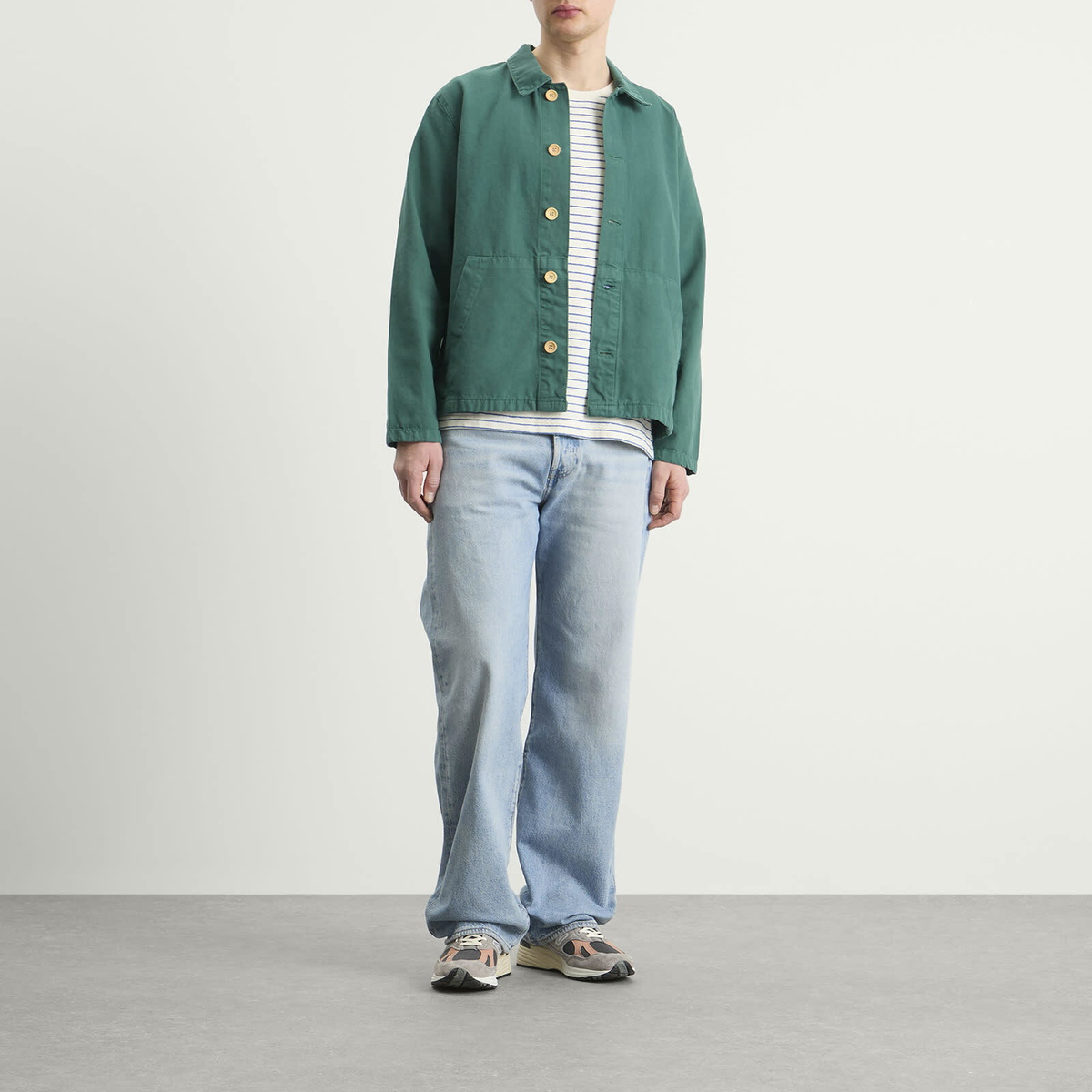 Armor-Lux Men's Fisherman Chore Jacket in Dark Ivy