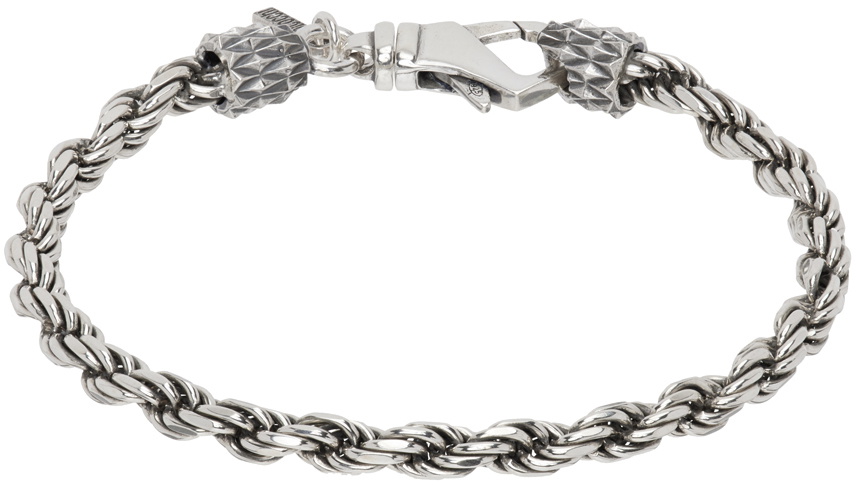 Emanuele Bicocchi Silver Rope Chain Bracelet Emanuele Bicocchi