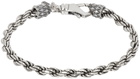 Emanuele Bicocchi Silver Rope Chain Bracelet