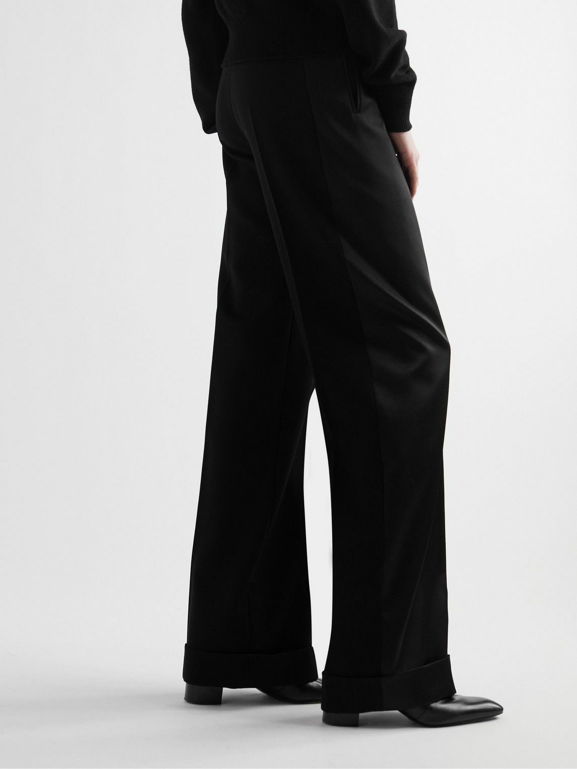 ボトムスその他 Saint Laurent Black wool wide trousers Saint Laurent Black wool wide trousers | TheDoubleF