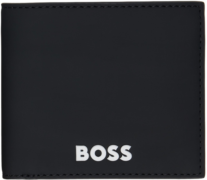 Photo: BOSS Black Faux-Leather Logo Wallet