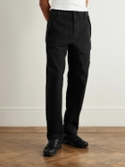 C.P. Company - Straight-Leg Stretch Cotton-Moleskin Cargo Trousers - Black