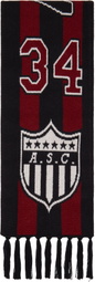 AMBUSH Burgundy & Black Stadium Scarf