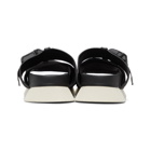 Solid Homme Black Strapped Sandals