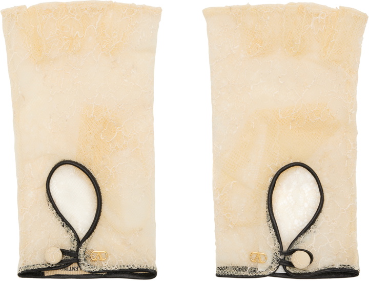 Photo: Valentino Garavani Off-White VLogo Signature Biker Gloves