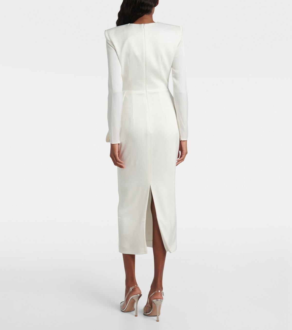 Alex Perry Bow-detail crêpe satin gown