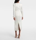 Alex Perry Bow-detail crêpe satin gown
