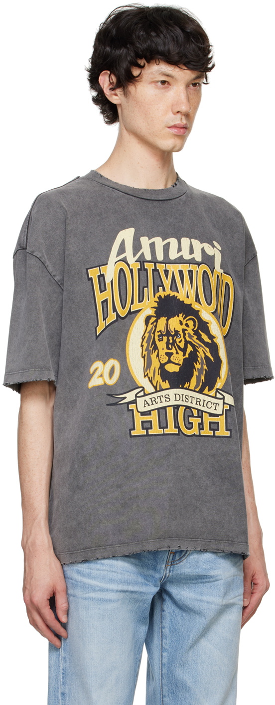 AMIRI Black High Lion Skater T-shirt Amiri