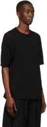 Yohji Yamamoto Black Cotton T-Shirt