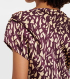 Velvet Devi printed satin top