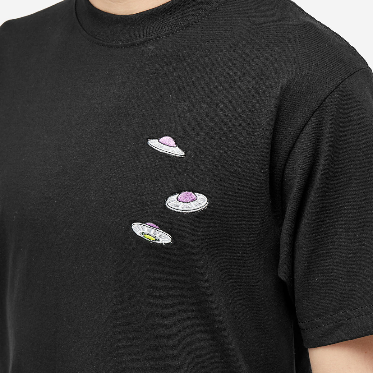 Creepz Men's Invasion UFO T-Shirt in Black