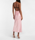 Dodo Bar Or Beatrice embellished silk satin dress