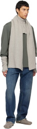 MM6 Maison Margiela Gray Fisherman Knit Camionneur Scarf
