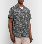 J.Crew - Wallace & Barnes Slim-Fit Camp-Collar Printed Cotton-Jacquard Shirt - Black